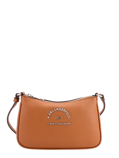 Shop Karl Lagerfeld Shoulder Bag In Brown