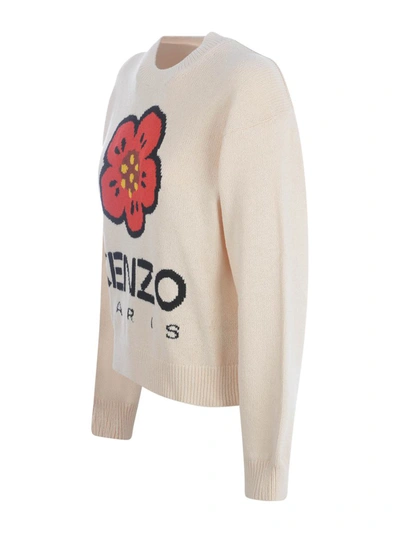 Shop Kenzo Sweater  "flower" In Beige
