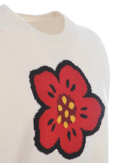Shop Kenzo Sweater  "flower" In Beige