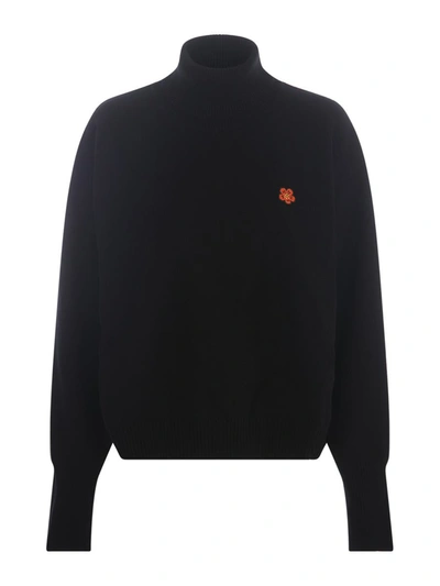 Shop Kenzo Sweater  "flower" In Black