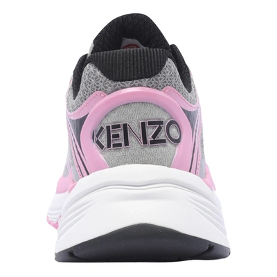Kenzo Logo Printed Lace-up Runner Sneakers In Pink