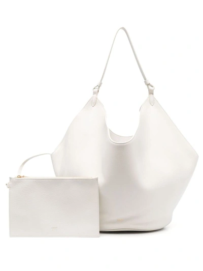 Shop Khaite Lotus Bag Medium Bags In 199 Off White