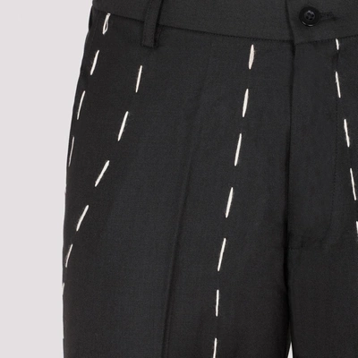 Shop Kidsuper Hand Embroidered Suit Bottom Pants In Black