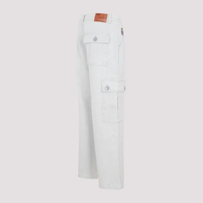 Shop Kidsuper Face Embroidered Denim Pants Jeans In Grey