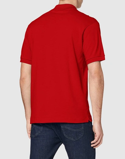 Shop Lacoste L.12.12 Classic Logo Polo Shirt In Red