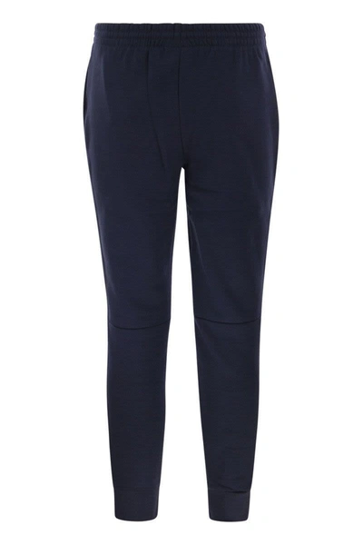Shop Lacoste Sports Pants In Organic Cotton Sweatshirt In Navy Blue