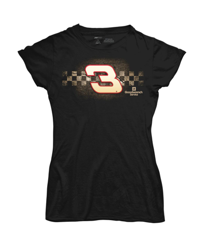 Shop Checkered Flag Sports Women's  Black Richard Childress Racing Goodwrench T-shirt