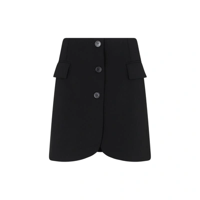 Shop Lanvin Short Tailored Mini Skirt In Black