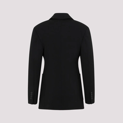 Shop Lanvin Waisted Single Breasted Jacket In Black