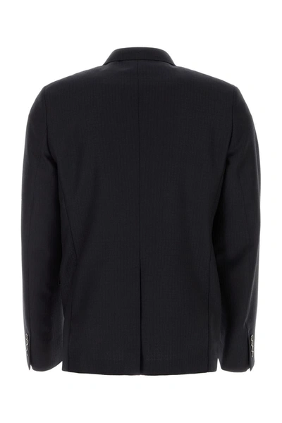 Shop Lanvin Jackets And Vests In Navyblue