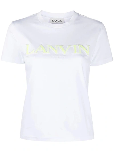 Shop Lanvin Short-sleeved T-shirt With Logo Print In White