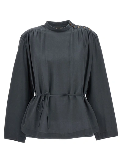 Shop Lemaire 'soft' Blouse In Gray