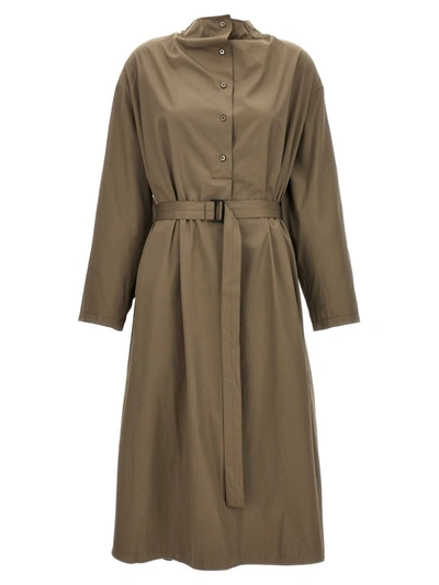 Shop Lemaire 'housse' Dress In Brown