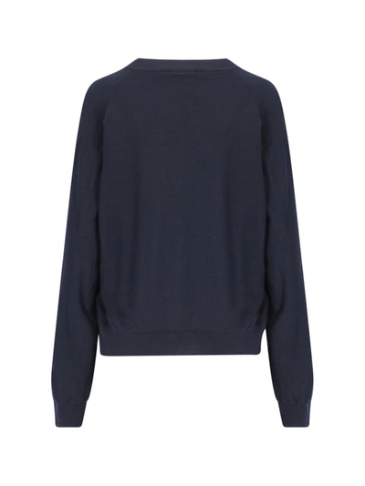 Shop Lemaire Sweaters In Blue