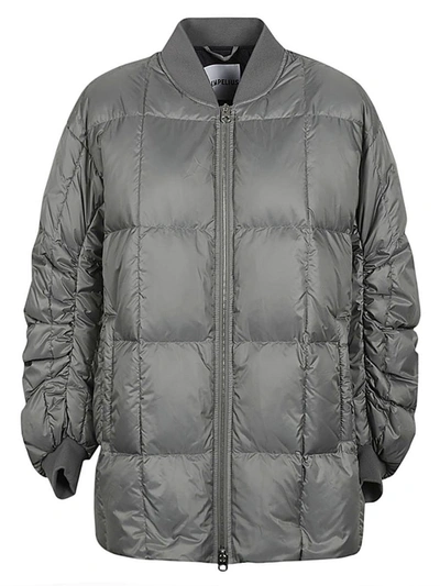 Shop Lempelius Midi Down Jacket In Grey