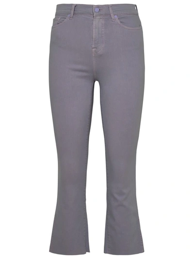7 For All Mankind Lilac Cotton Blend Jeans In Violet