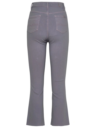 7 For All Mankind Lilac Cotton Blend Jeans In Violet