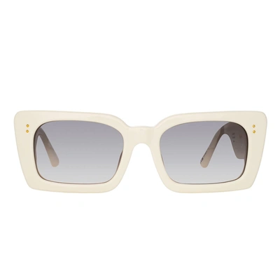 Shop Linda Farrow Sunglasses In White