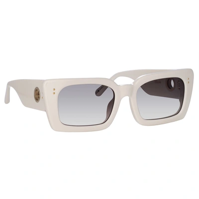 Shop Linda Farrow Sunglasses In White