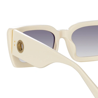 Shop Linda Farrow Sunglasses In White