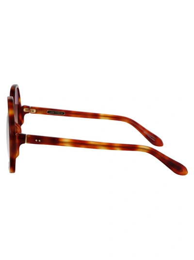 Shop Linda Farrow Sunglasses In 03 Amber Amber T-shell Optical