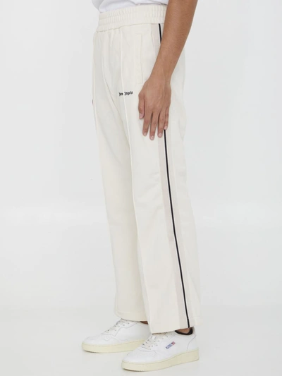 Shop Palm Angels Logo Track Pants In White