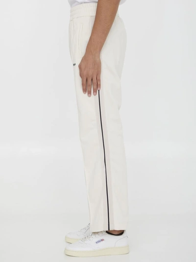 Shop Palm Angels Logo Track Pants In White