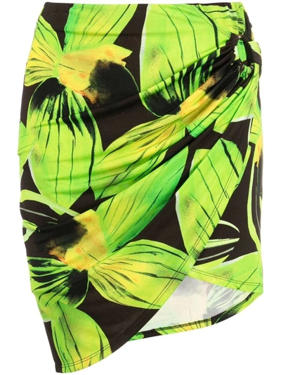 Shop Louisa Ballou Coastline Asymmetric Skirt In Multicolour