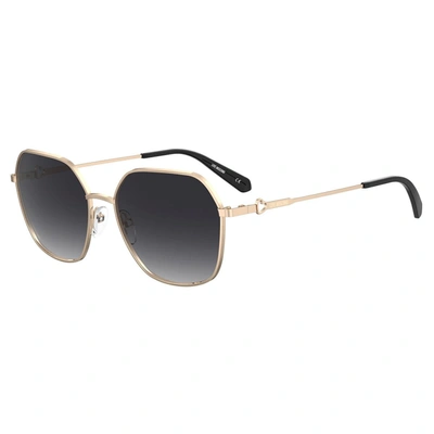Shop Love Moschino Sunglasses In Gold