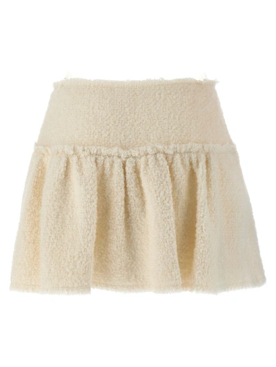 Shop Loveshackfancy 'tarot' Skirt In White