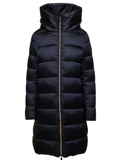 Save The Duck Lysa Long Puffer Coat In Black