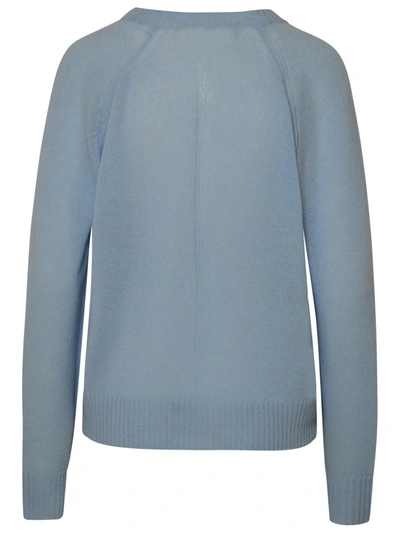Shop 360cashmere 360 Cashmere Light Blue Cashmere 'erin' Sweater