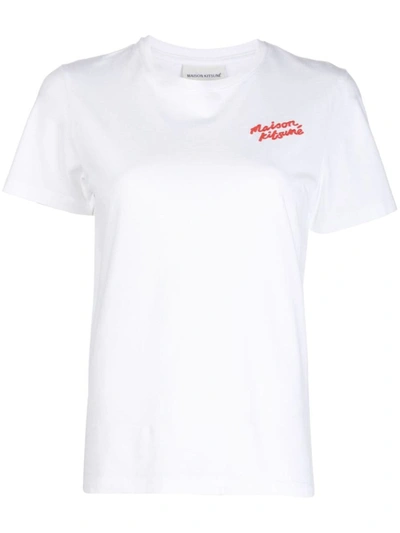 Shop Maison Kitsuné T-shirt Print Clothing In White