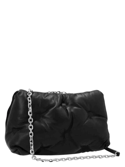 Shop Maison Margiela 'glam Slam Flap' Medium Shoulder Bag In Black