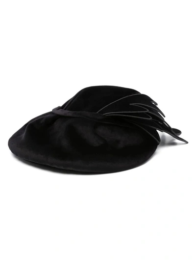 Shop Maison Margiela Appliqué-detail Cotton Hat In Black