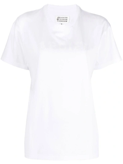 Shop Maison Margiela Crew-neck T-shirt In White