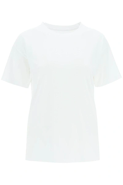 Shop Maison Margiela Vintage-effect Logo T-shirt In White