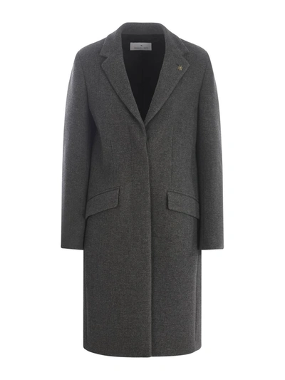 Shop Manuel Ritz Single-breasted Coat In Grey