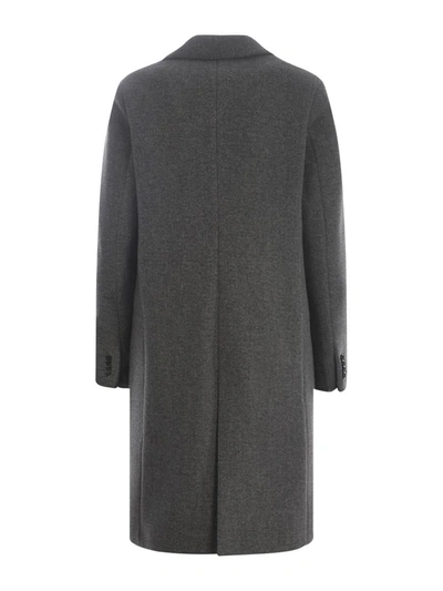 Shop Manuel Ritz Single-breasted Coat In Grey