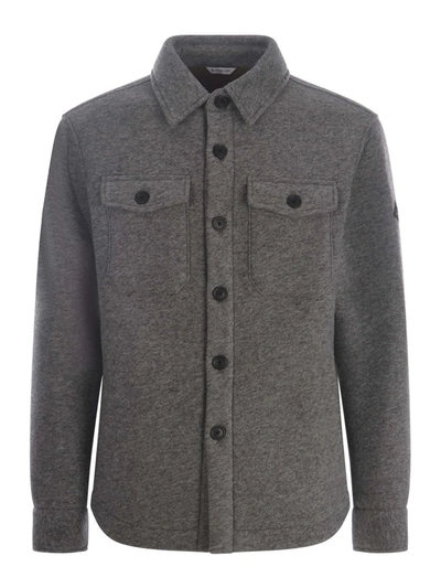 Shop Manuel Ritz Shirt Jacket In Grey