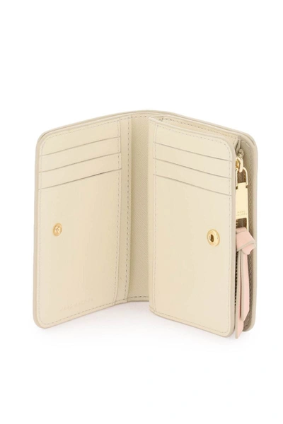 Shop Marc Jacobs The Utility Snapshot Mini Compact Wallet In Beige