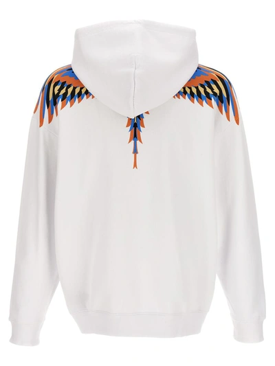 Shop Marcelo Burlon County Of Milan 'optical Wings' Hoodie In White