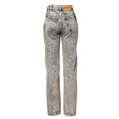 Shop Marni "marble Dyed" Jeans In Pink/blue
