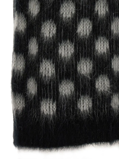 Shop Marni 'brushed Dots Fuzzy Wuzzy' Waistcoat In White/black
