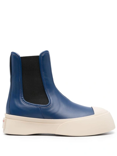 Shop Marni Boots In Clear Blue