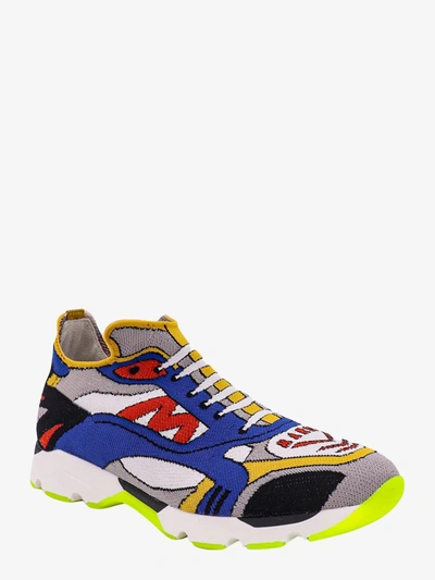 Marni Multicolor Knit Sneakers With Print In Multicolor