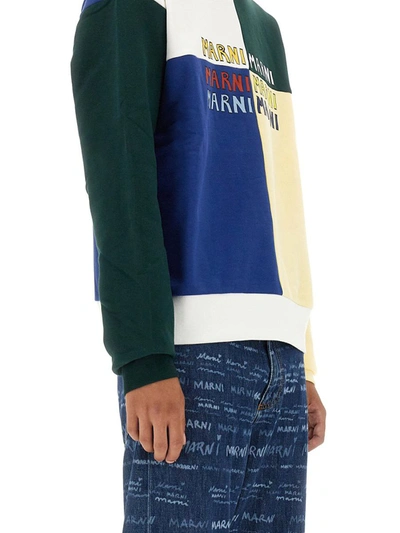 Shop Marni Sweatshirt With Logo In Multicolour
