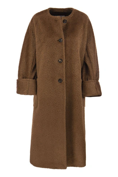 Shop Max Mara Hudson - Alpaca And Wool Overcoat In Dark Brown