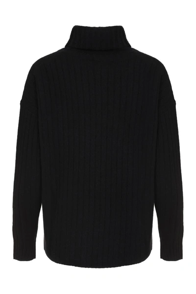 Shop Max Mara Studio Abile Wool And Cashmere Sweater In Black