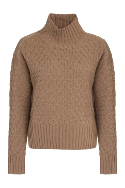 Shop Max Mara Studio Valdese Wool And Cashmere Sweater In Camel